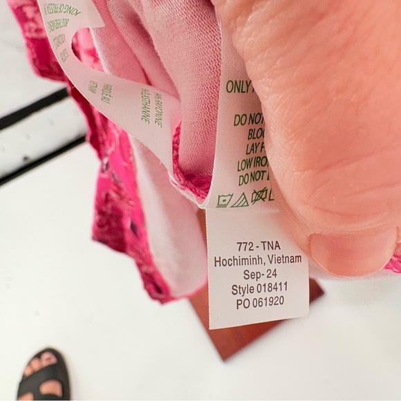 Lilly Pulitzer Wisteria Elbow Sleeve V-Neck Pink Mini Dress Size 10 - Picture 12 of 12